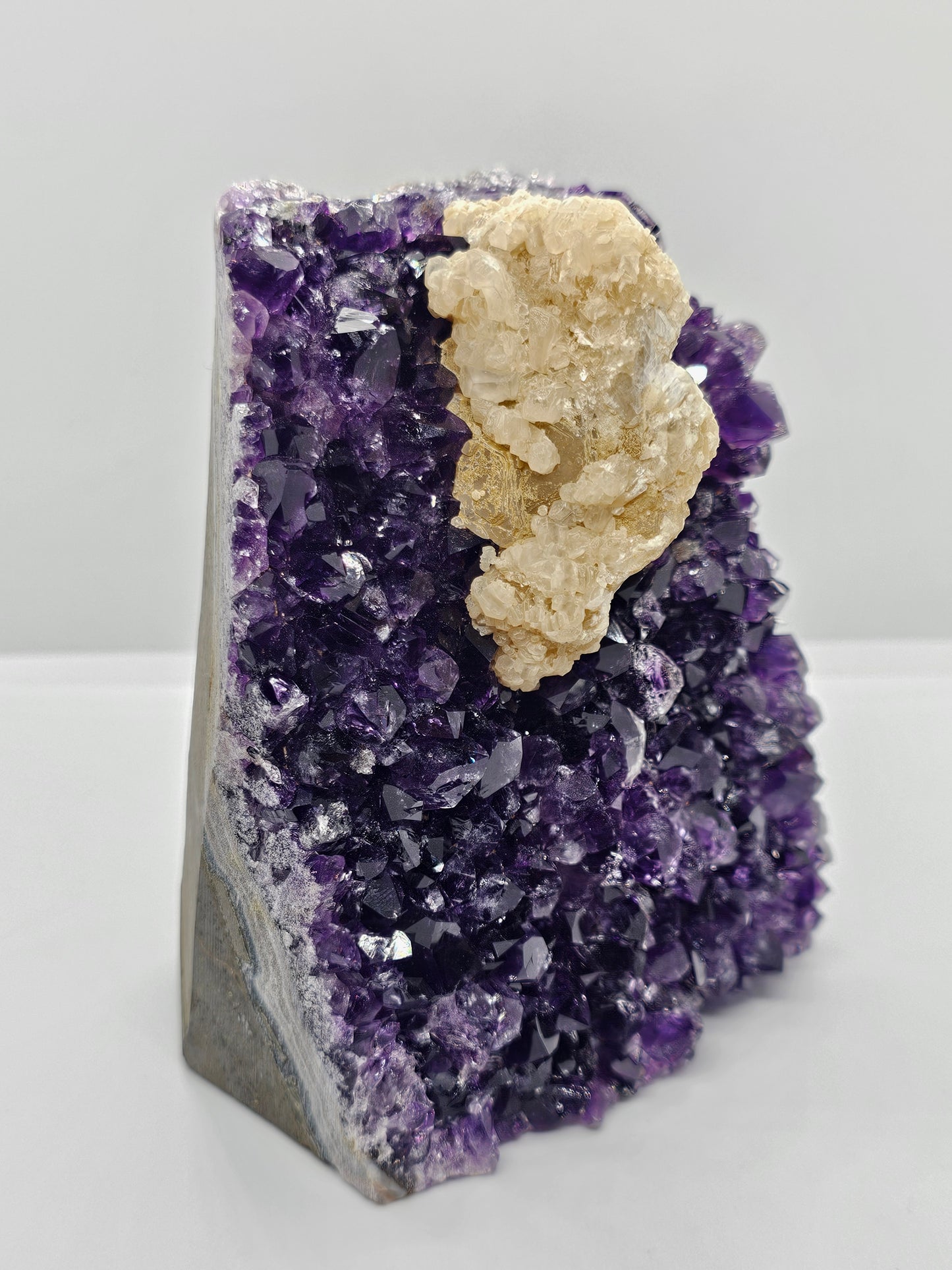 Amethyst with Calcite