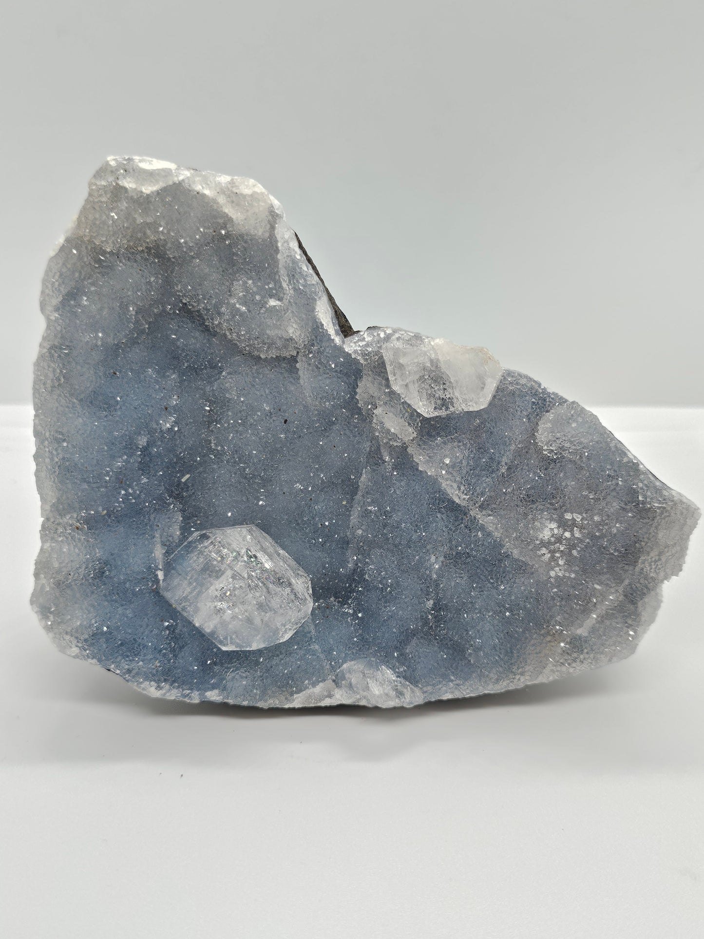 Blue Chalcedony with Apophyllite Specimen