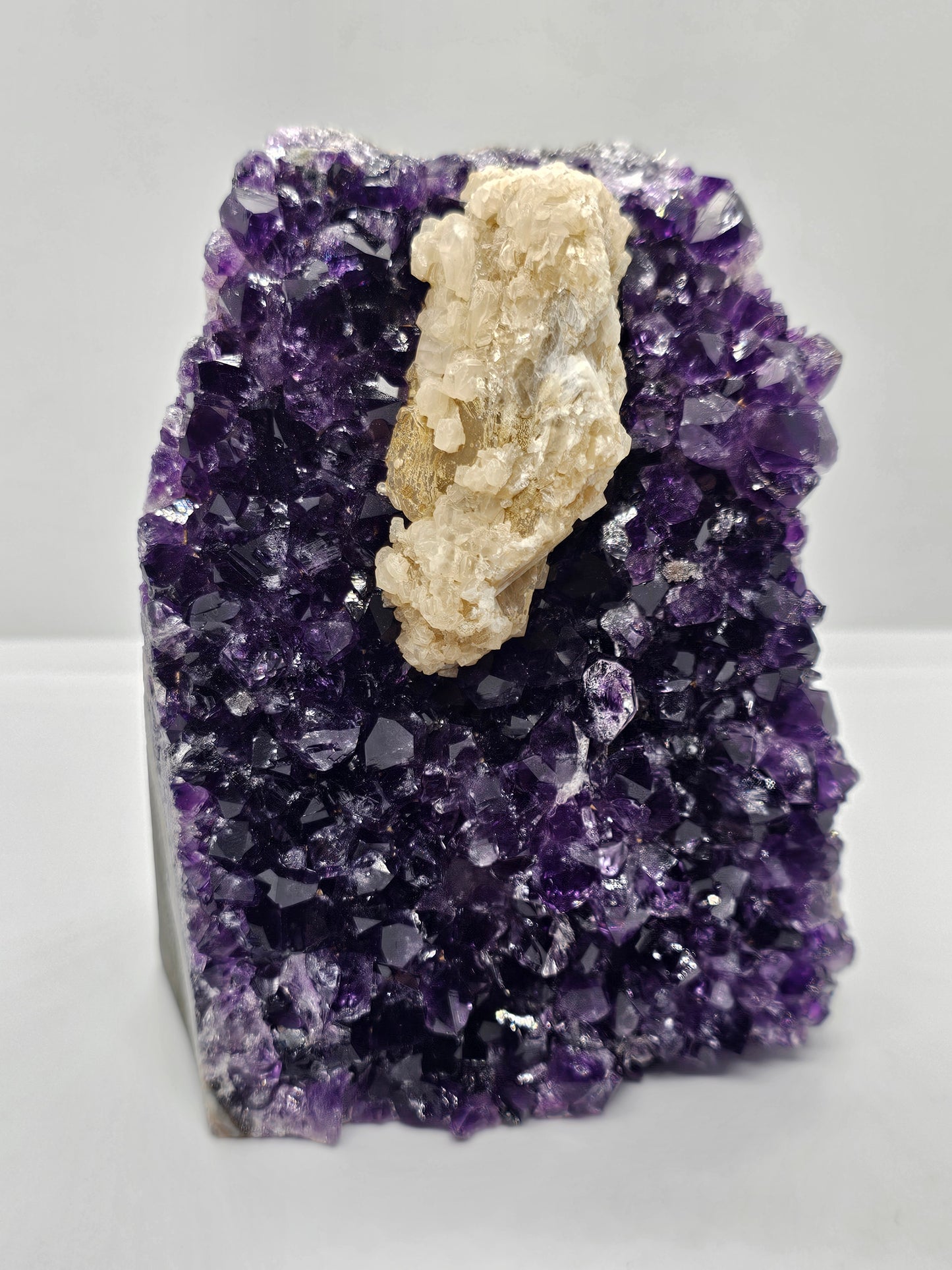 Amethyst with Calcite