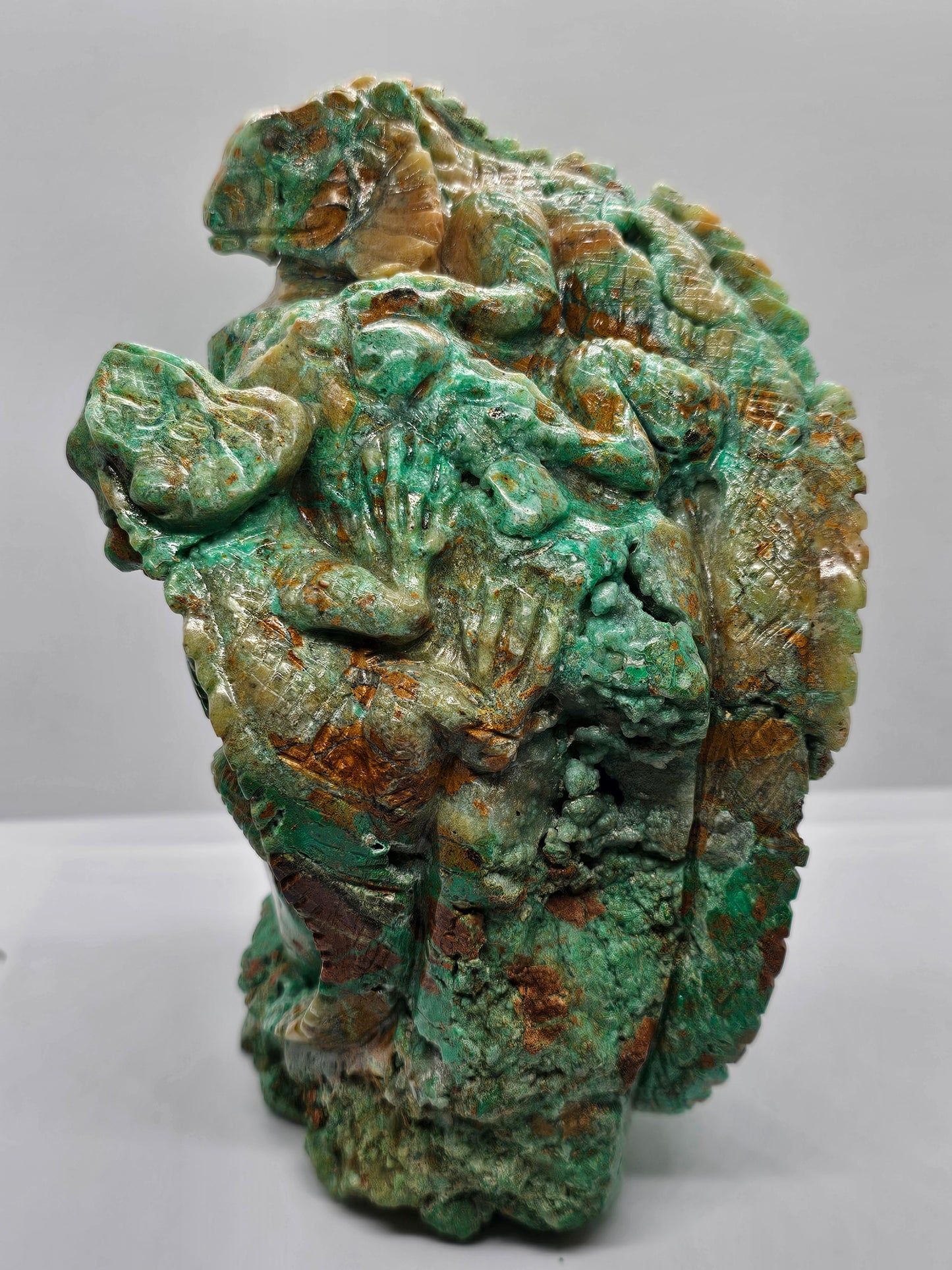 Chrysocolla Lizard Carving